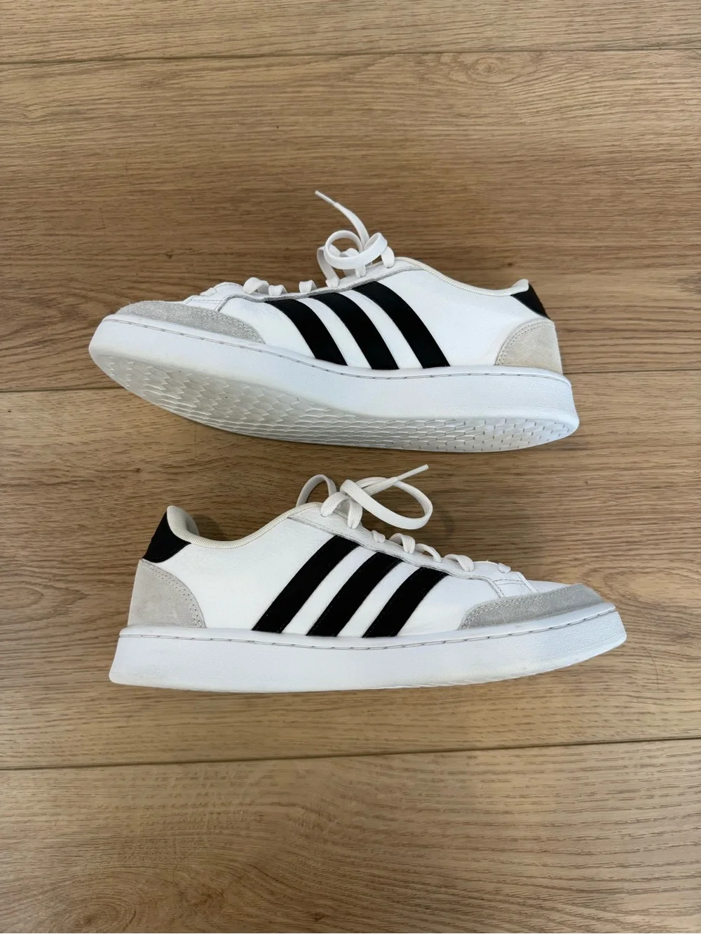 adidas White and Black Classic Low-Top Sneakers